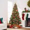 Best Choice Products Pre-Lit Pre-Decorated Holiday Christmas Tree w/ Flocked Tips, Base